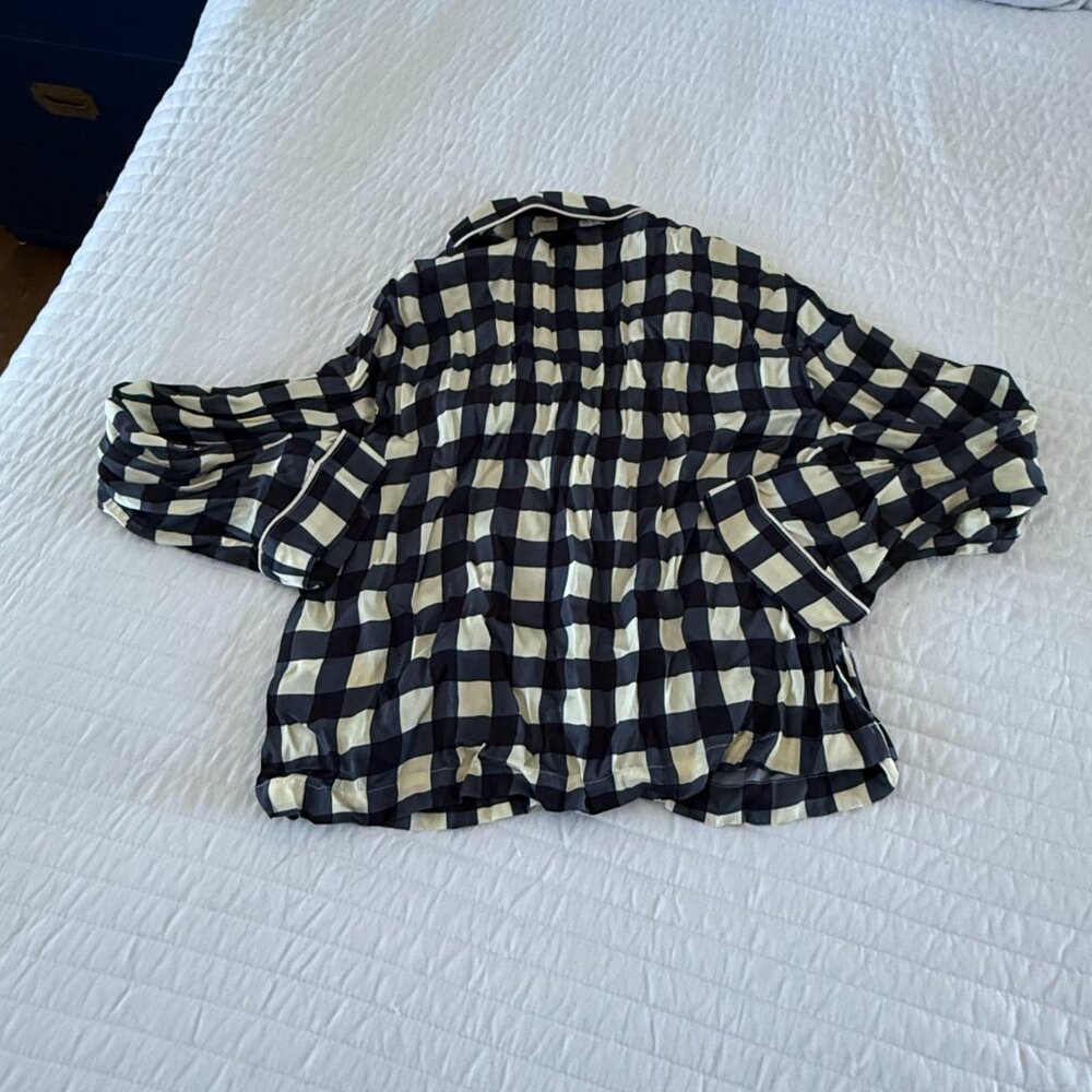 JCrew Soft Shine pajama pant set in gingham, size S - Picture 4 of 6